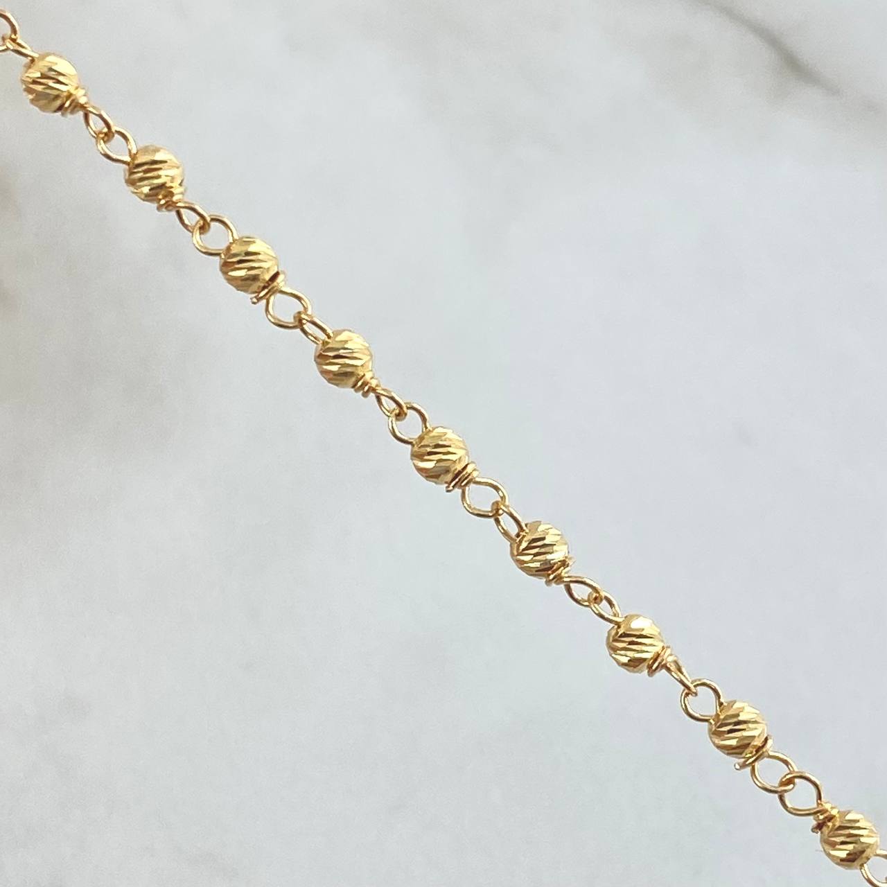 Cadena Tipo Denario Virgen Milagrosa 3.8gr / 45cm / Oro Amarillo +4 18K ©
