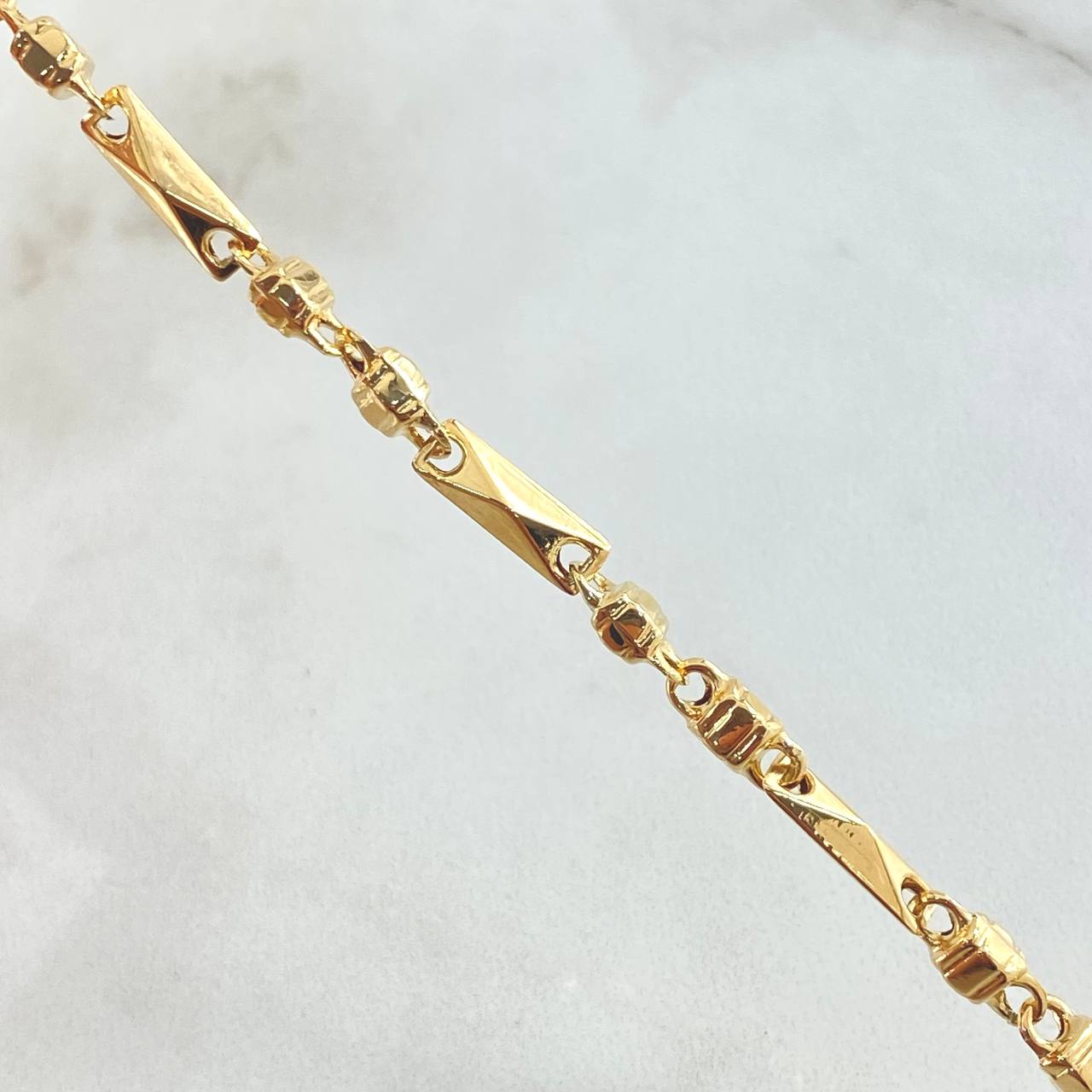 Pulso Rustico Español 5.3gr / 20.5cm / Oro Amarillo Nac.Esp. 18K ©