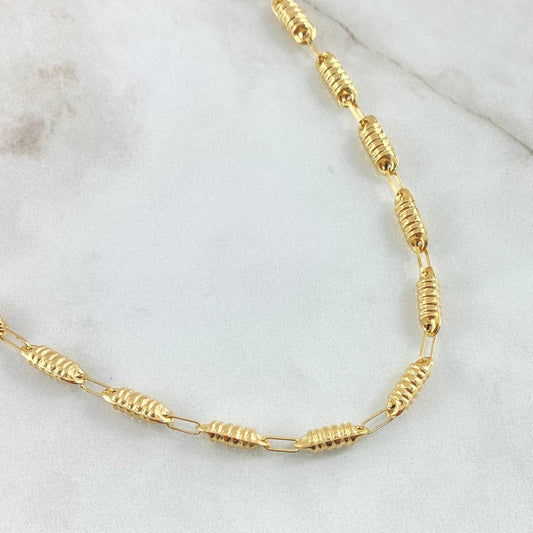 Cadena Rustica Cilindro 10.35gr / 60cm / Oro Amarillo 18K *