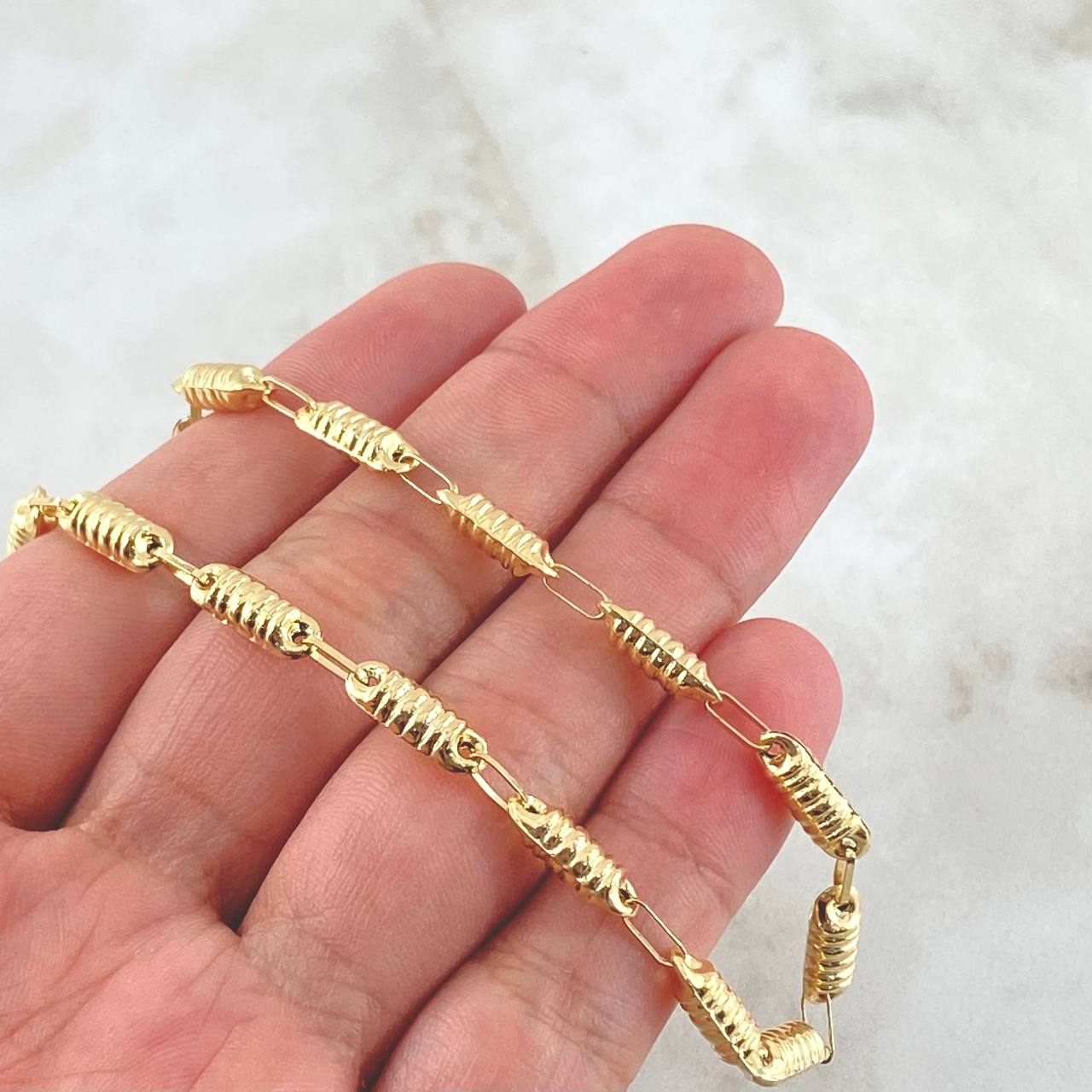 Cadena Rustica Cilindro 10.35gr / 60cm / Oro Amarillo 18K *