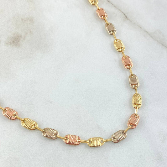 Cadena Rustica Canotilla 9.7gr / 60cm / Tres Oros 18K *