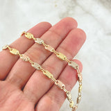 Cadena Rustica Canotilla 9.7gr / 60cm / Tres Oros 18K *