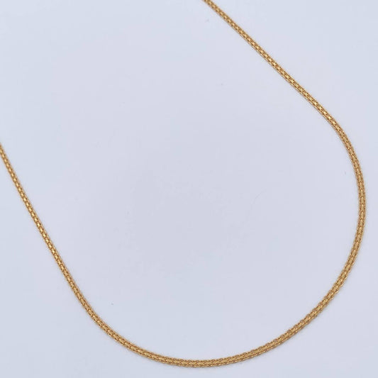 Cadena China 3.15gr / 60cm / 1.46mm Oro Amarillo +1 18K %