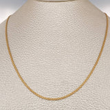 Cadena China 3.1gr / 60cm / 1.4mm Oro Amarillo +1 18K &