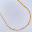 Cadena Figaro 2.85gr / 60.8cm / 2.6mm Oro Amarillo +1 18K %