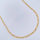 Cadena Figaro 2.85gr / 60.8cm / 2.6mm Oro Amarillo +1 18K %