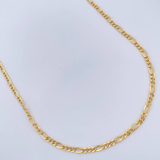 Cadena Figaro 2.9gr / 59.8cm / 2.5mm Oro Amarillo +1 18K %