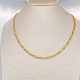 Cadena Figaro 2.9gr / 60cm / 2.67mm Oro Amarillo +1 18K &