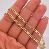 Cadena Figaro 5.45gr / 60cm / 3.34mm Oro Amarillo +1 18K $