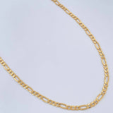 Cadena Figaro 5.45gr / 60cm / 3.34mm Oro Amarillo +1 18K $