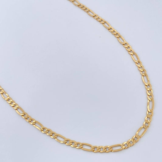 Cadena Figaro 5.35gr / 60.3cm / 3.05mm Oro Amarillo +1 18K %