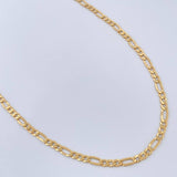 Cadena Figaro 5.35gr / 60.3cm / 3.05mm Oro Amarillo +1 18K %