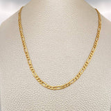 Cadena Figaro 5.45gr / 60cm / 3.34mm Oro Amarillo +1 18K $