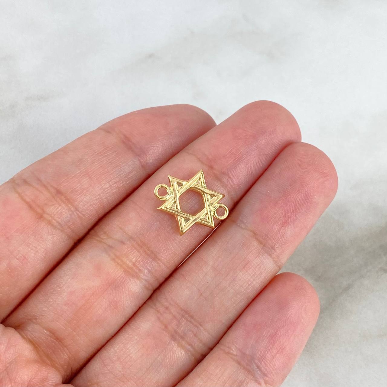 Herraje Estrella De David 0.6gr / 1.5cm / Oro Amarillo