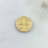 Herraje San Benito 0.75gr / 1.1cm / Tambor Oro Amarillo 18K