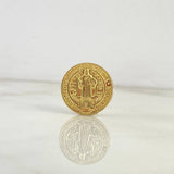 Herraje San Benito 1.05gr / 1.4cm / Tambor Oro Amarillo 18K ©