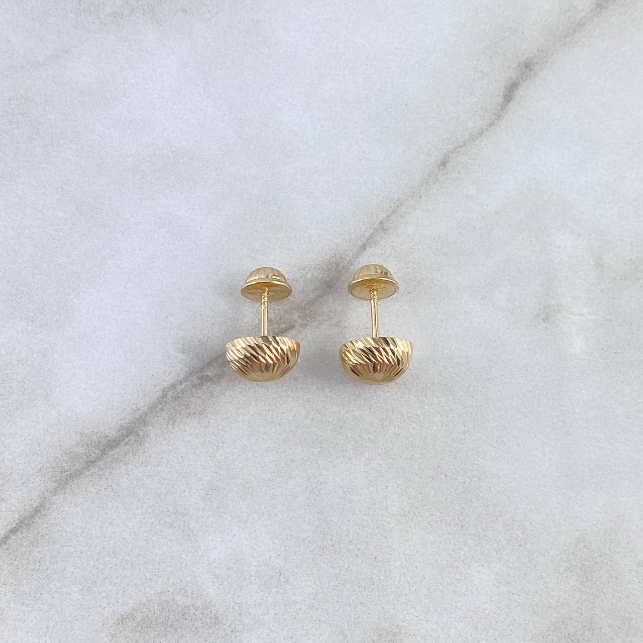Topos Media Bola 8mm 0.95gr Diamantada Oro Amarillo