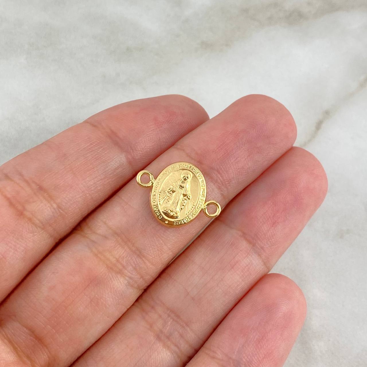 Herraje Virgen Milagrosa 0.6gr / 1.6cm / Oro Amarillo