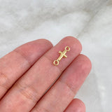 Herraje Cruz 0.2gr / 1.4cm / Oro Amarillo