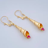 Candongas Lagrima 1.7gr / 4cm / Oro Amarillo 18K &