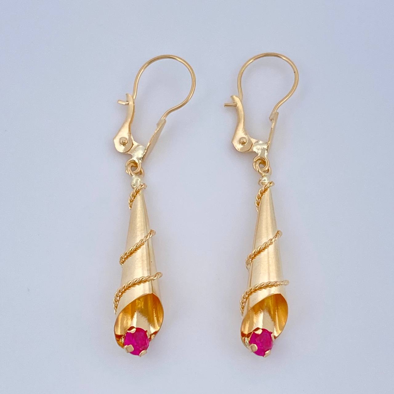 Candongas Lagrima 1.7gr / 4cm / Oro Amarillo 18K %