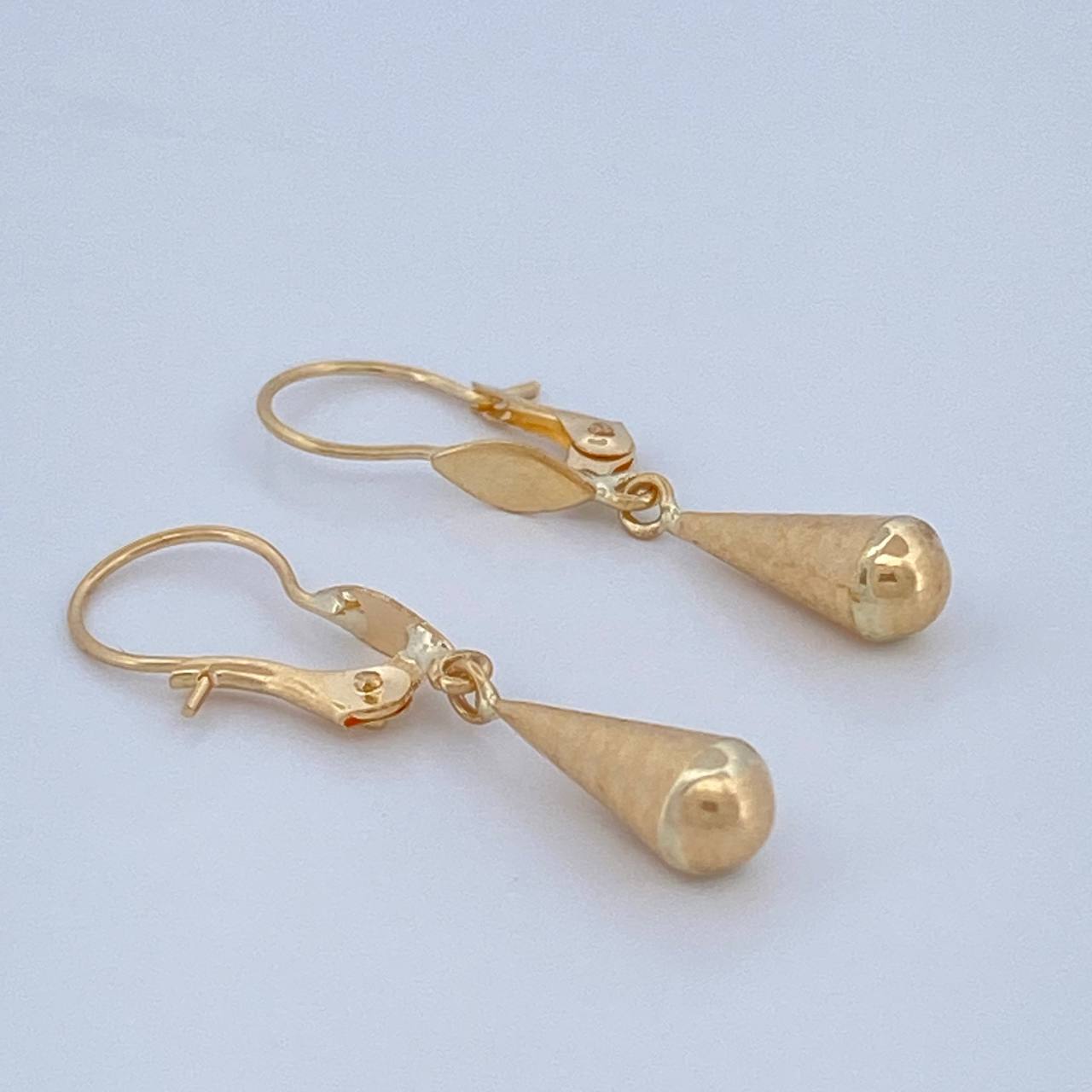 Candongas Lagrima 0.7gr / 2.6cm / Oro Amarillo 18K %