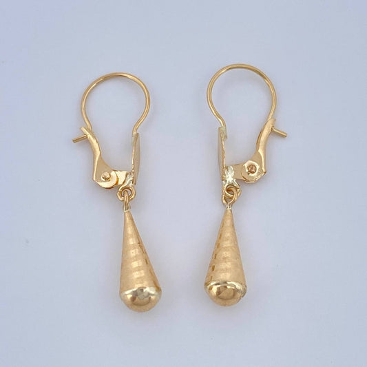 Candongas Lagrima 0.7gr / 2.6cm / Oro Amarillo 18K %