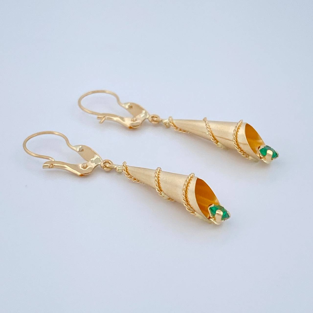 Candongas Lagrima 1.7gr / 4cm / Oro Amarillo 18K &