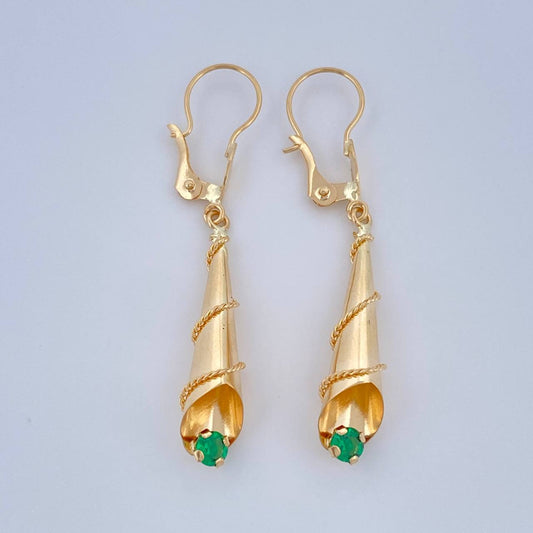 Candongas Lagrima 1.7gr / 4cm / Oro Amarillo 18K &