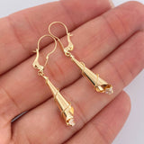 Candongas Lagrima 1.7gr / 4cm / Oro Amarillo 18K &