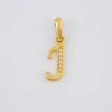Dije Letra Cursiva J 0.8g / 2cm Oro Amarillo 18K