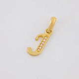Dije Letra Cursiva J 0.8g / 2cm Oro Amarillo 18K