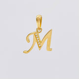 Dije Letra Cursiva M 1.3g / 2.1cm Oro Amarillo 18K