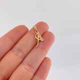 Dije Letra Cursiva a 1g / 2.3cm Oro Amarillo 18K