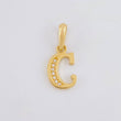 Dije Letra Cursiva C 0.95g / 1.8cm Oro Amarillo 18K