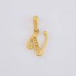 Dije Letra Cursiva V 0.95g / 1.9cm Oro Amarillo 18K