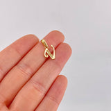 Dije Letra Cursiva V 0.95g / 1.9cm Oro Amarillo 18K