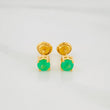 Topos Cuatro Garras Esmeraldas 33Pts 0.8 g / 3.52 mm Oro Amarillo 18K