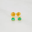 Topos Cuatro Garras Esmeraldas 30Pts 0.75 g / 3.3 mm Oro Amarillo 18K