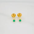 Topos Cuatro Garras Esmeraldas 09Pts 0.55 g / 2.2 mm Oro Amarillo 18K