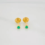 Topos Punto Esmeralda 0.7Pts 0.55 g / 1.8 mm Oro Amarillo 18K