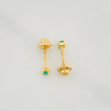 Topos Punto Esmeralda 0.7Pts 0.55 g / 1.8 mm Oro Amarillo 18K