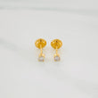 Topos Cuatro Garras Diamantes 10Pts 0.5 g / 2.33 mm Oro Amarillo 18K