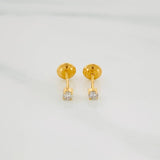 Topos Cuatro Garras Diamantes 10Pts 0.5 g / 2.33 mm Oro Amarillo 18K