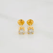 Topos Cuatro Garras Diamantes 52Pts 0.95 g / 3.95 mm Oro Amarillo 18K