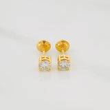 Topos Cuatro Garras Diamantes 52Pts 0.95 g / 3.95 mm Oro Amarillo 18K