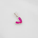 Dije Corazon Rubies 20Pts 0.5 g / 1.02 cm Plata 925