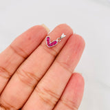 Dije Corazon Rubies 20Pts 0.5 g / 1.02 cm Plata 925