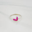 Anillo Corazon Rubies 20Pts 1.4 g / T6 1/2 Plata 925