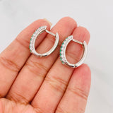 Candongas Carril Esmeraldas 1Qts 5.05 g / 2 cm Plata 925